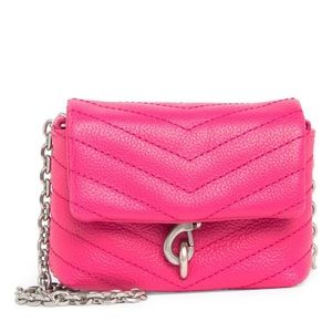 Edie Quilted Micro Crossbody - Pink!
